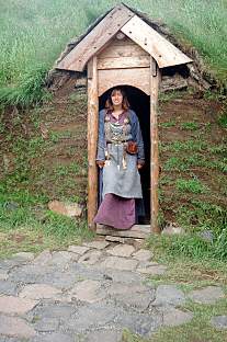 entrance door at Eiriksstadir