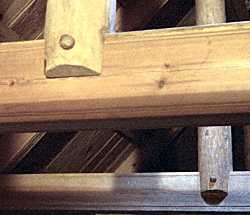 Stong beams notched and pegged