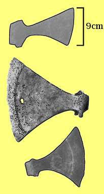 sketch of 11th century axe heads