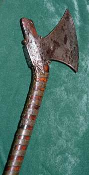 battle axe with wrapped haft