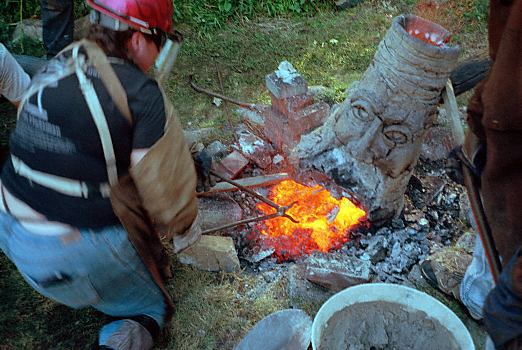 extracting the bloom from the furnace