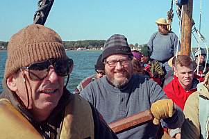 Viking ship rowers