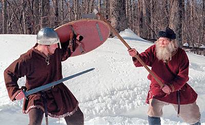 Viking axe combat